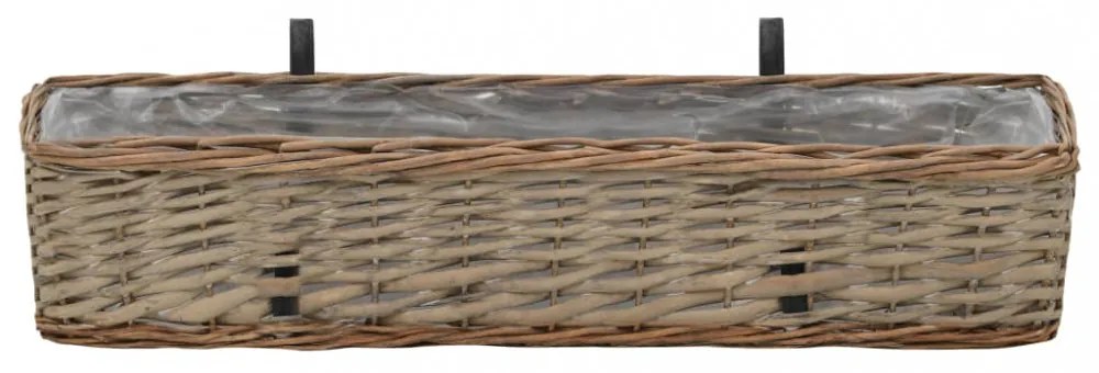 2 db fonott virágtartó PE béléssel 80 cm