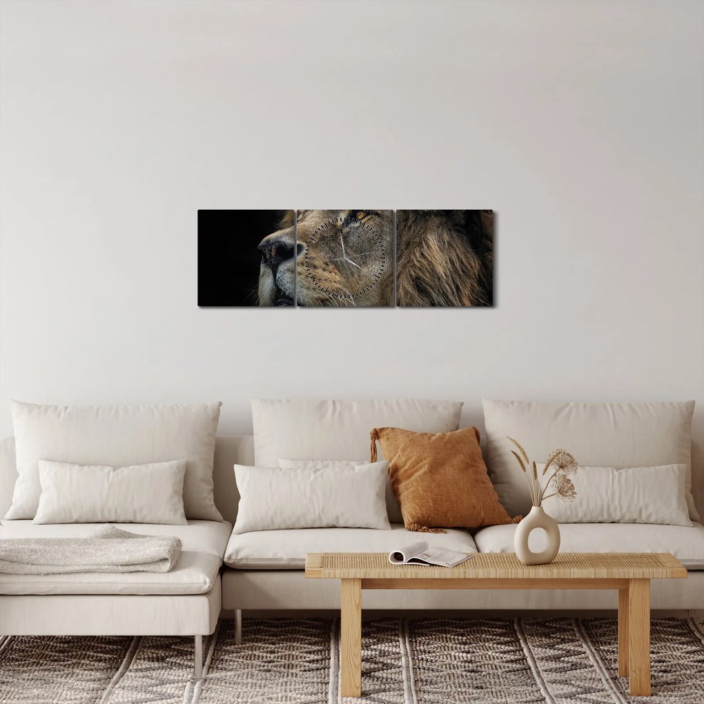 Kép - A fenséges oroszlán (órával) (90x30 cm)