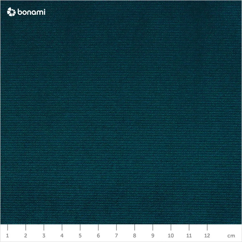 Türkiz bársony kinyitható sarokkanapé (bal oldali) Lofty Lilly – Miuform