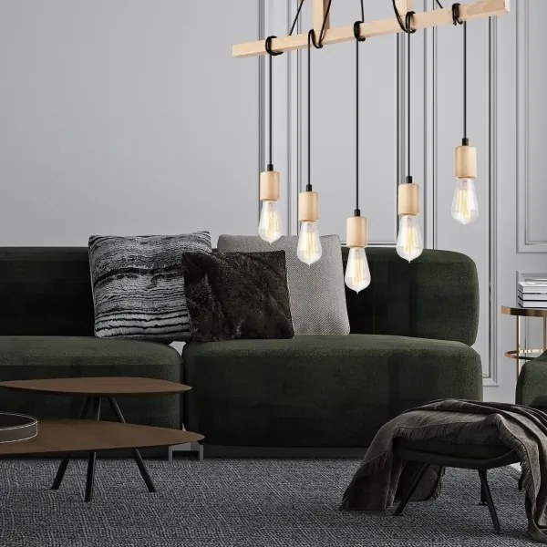 LEON függeszték 5xE27/60W/230V, kábellel