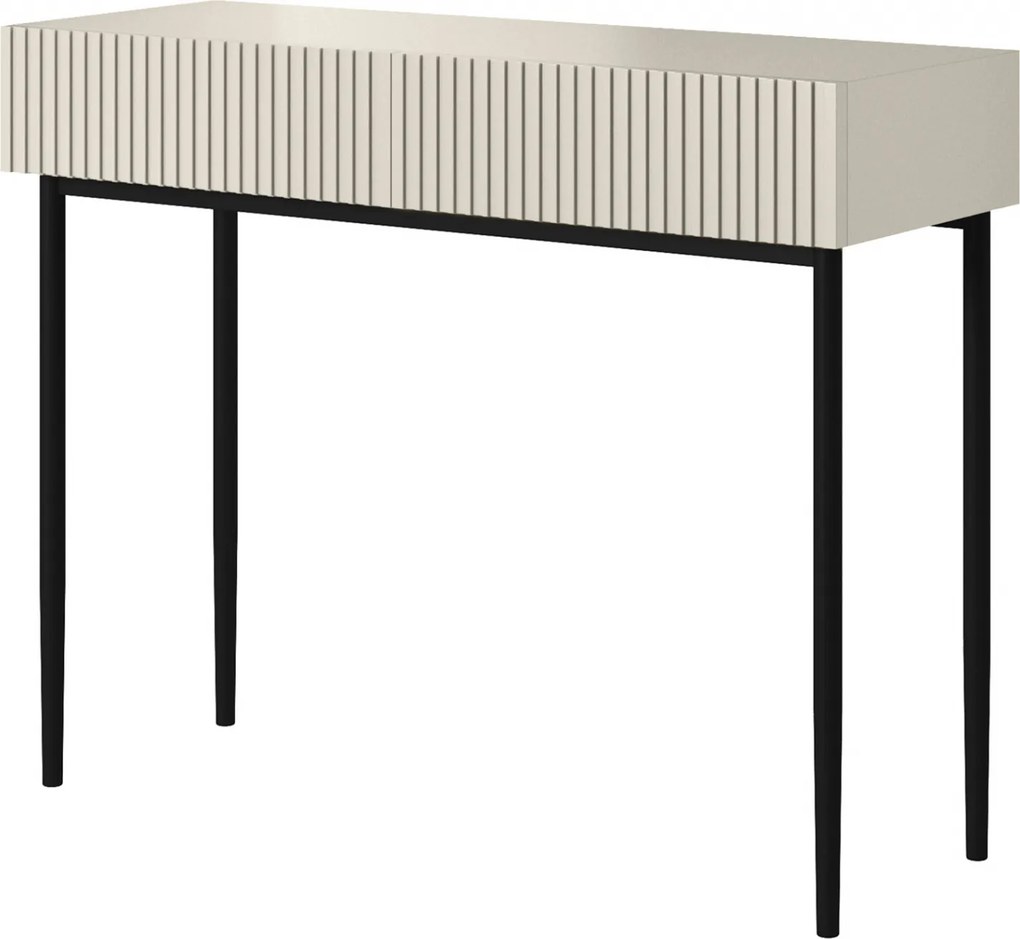 Nicole fésülködőasztal 100 cm fiókokkal - kasmír / fekete lábak