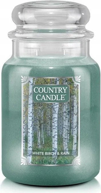 White Birch and Rain Country Candle nagy illatgyertya 2 kanóc