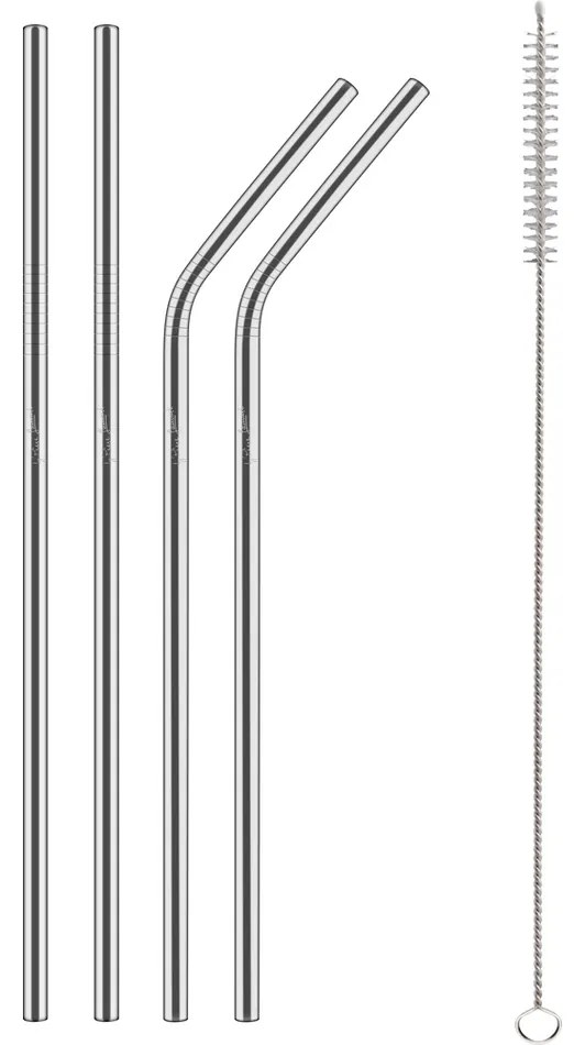 Lamart LT7052 Straw 5 db-os rozsdamentes acélszívószál készlet
