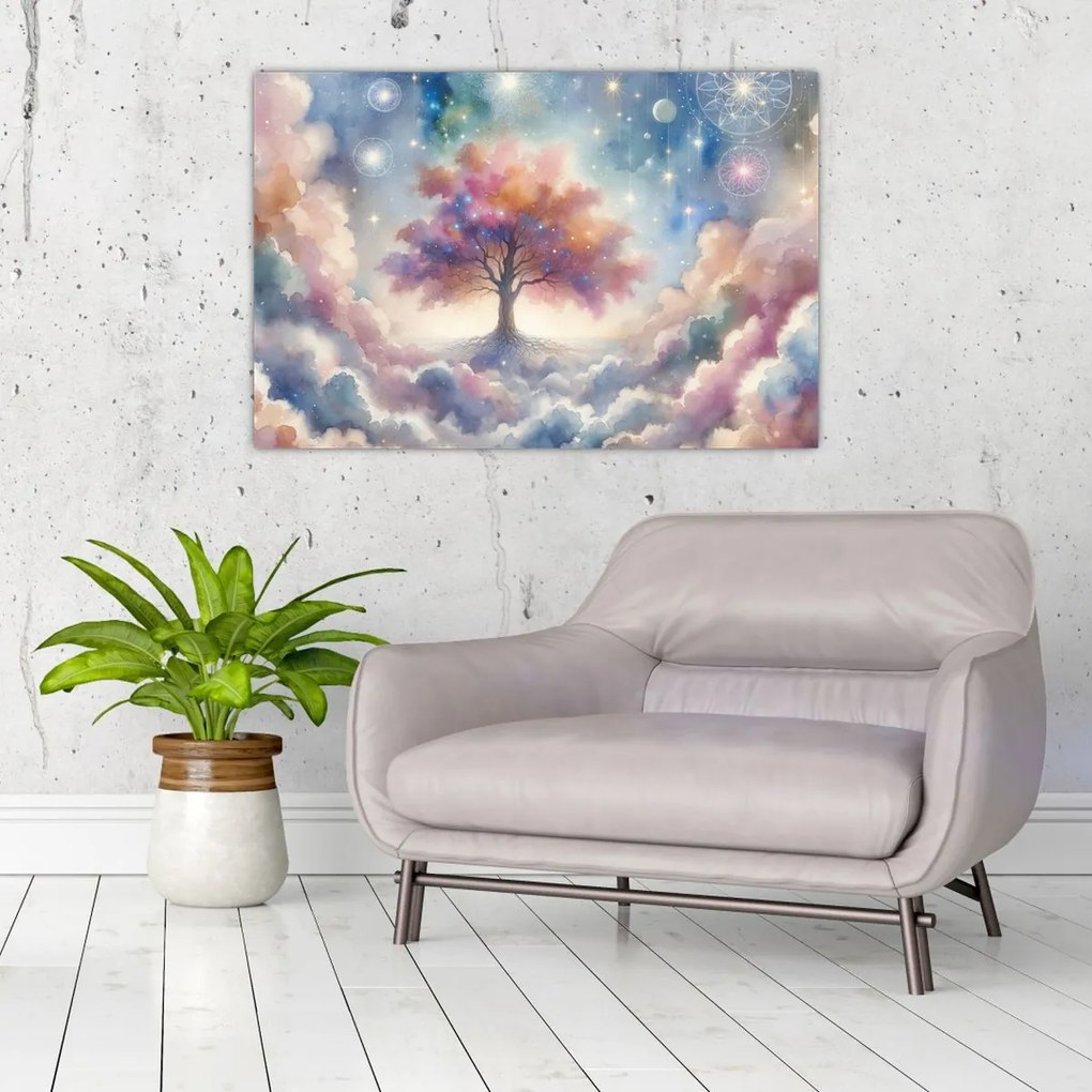 Kép – Életfa a felhőkben (90x60 cm)