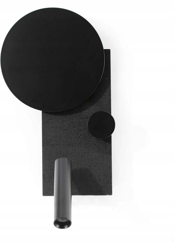 Faro Klee jobb oldali fali lámpa olvasólámpával, fekete, fényerő-szabályozható