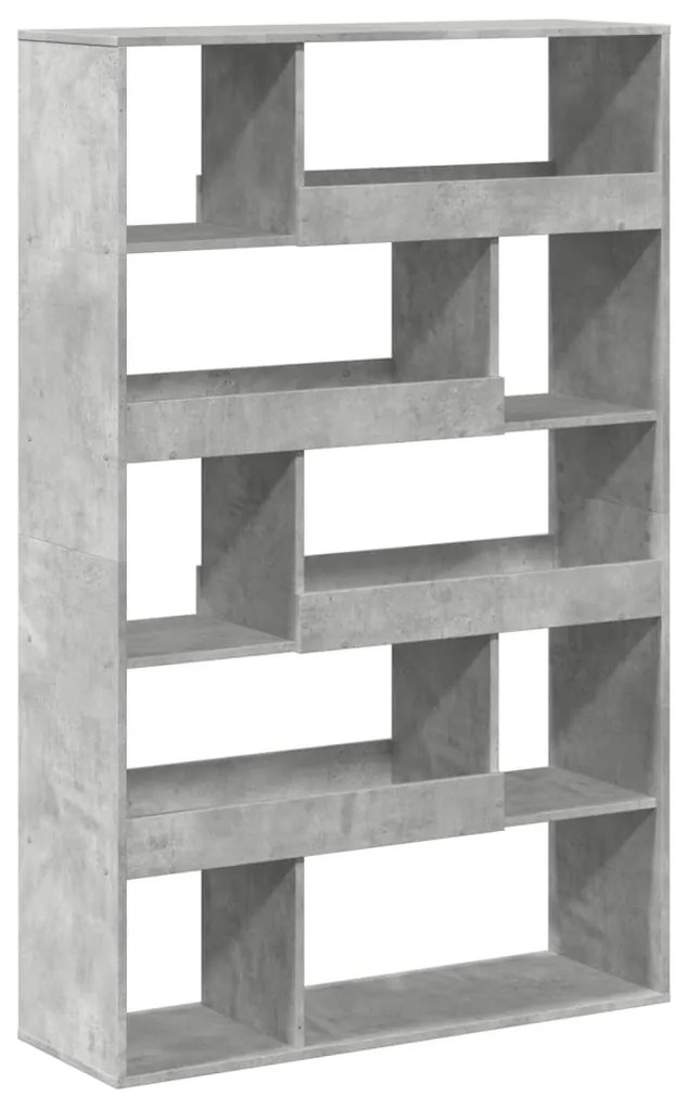 betonszürke szerelt fa könyvespolc 100 x 33 x 156,5 cm