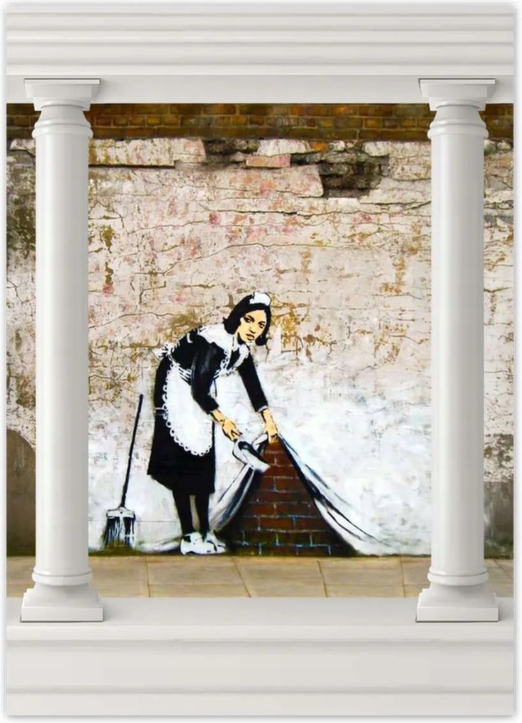 Poszterek 50x70 Banksy Takarítónő Grafiti