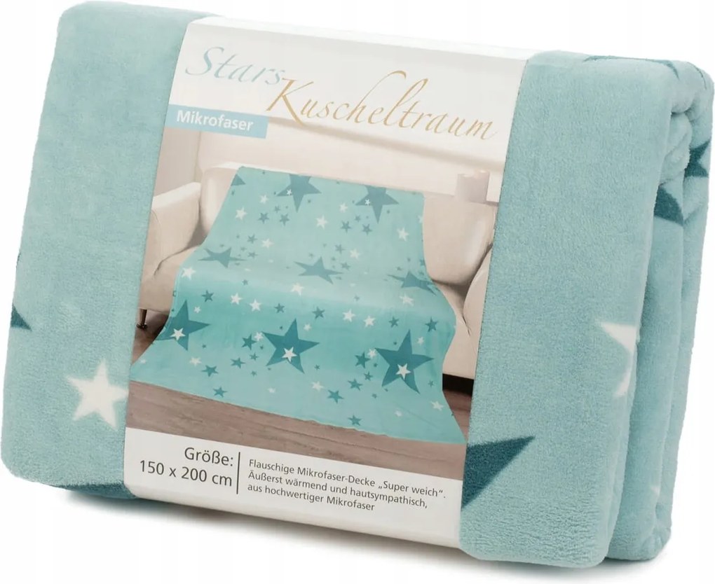 Stars mikroszálas takaró, 150x200 cm, kol.niebieski