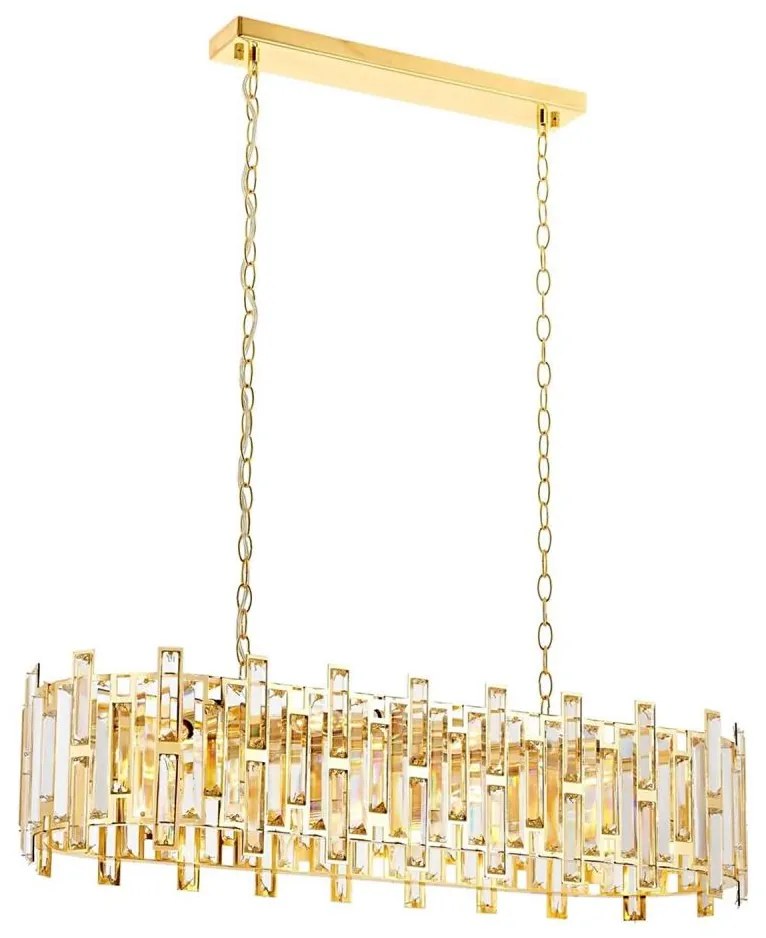 Láncos csillár CRYSTALLINE 13xE14/40W/230V aranyszínű