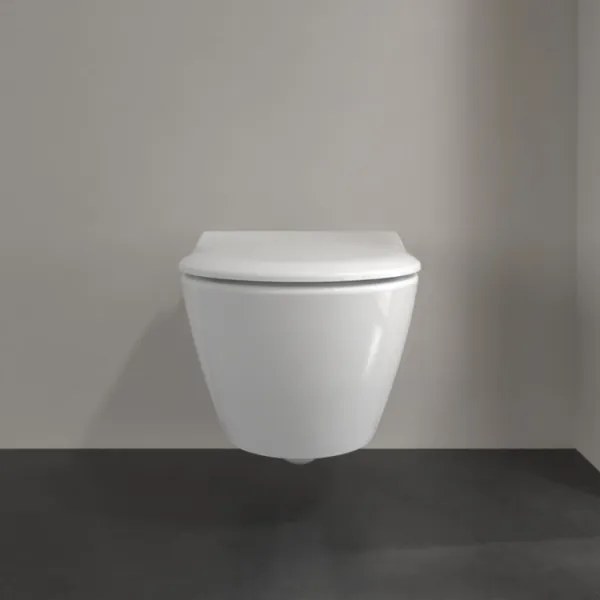 Villeroy & Boch 5614R2R1 - SUBWAY falra szerelhető WC, kerámia, SoftClose WC-ülőkével, fehér
