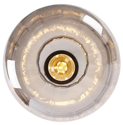 Design mennyezeti lámpa fekete füstüveggel - Qara