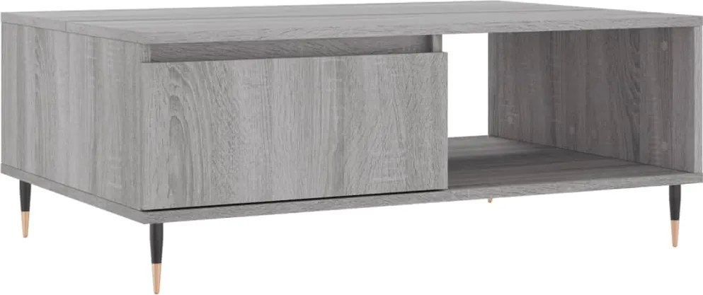 vidaXL szürke sonoma szerelt fa dohányzóasztal 90 x 60 x 35 cm