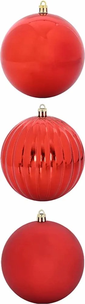 vidaXL Karácsonyi Díszszett XXL 3 pcs Piros Műanyag