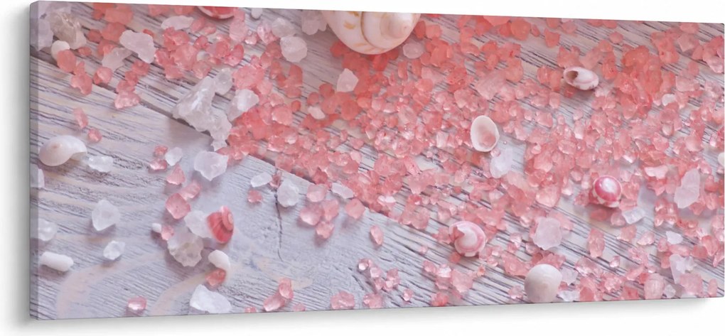 Kép - Tengerparti hangulat rózsaszín árnyalatokban (120x50 cm)