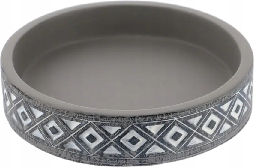 Szappantartó Boho Etno Kerek Szürke Fürdőszoba