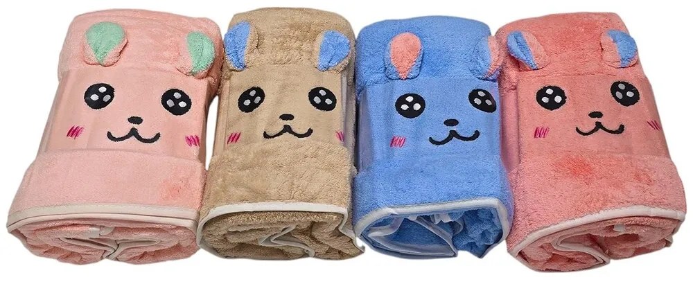Mikroszálas fürdőlepedő CUTE MIX 4 db 70x140 cm