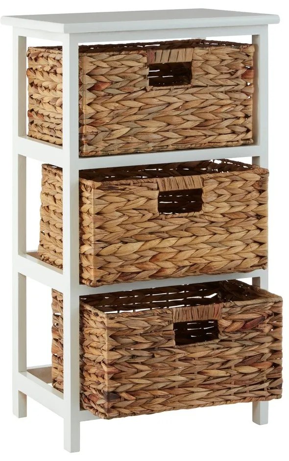 Fehér-natúr színű paulownia fürdőszobai polcos állvány 41x70 cm Padstow – Premier Housewares