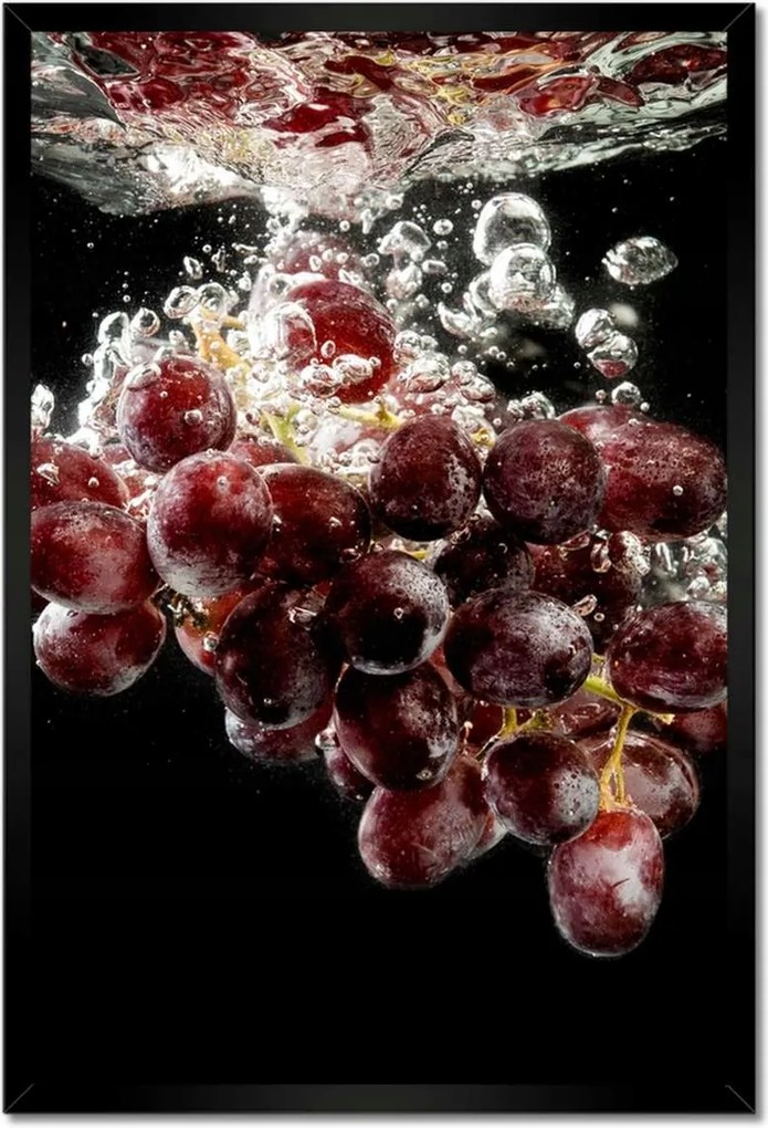 Poszterek keretben 40x60 Sötét szőlő a vízben