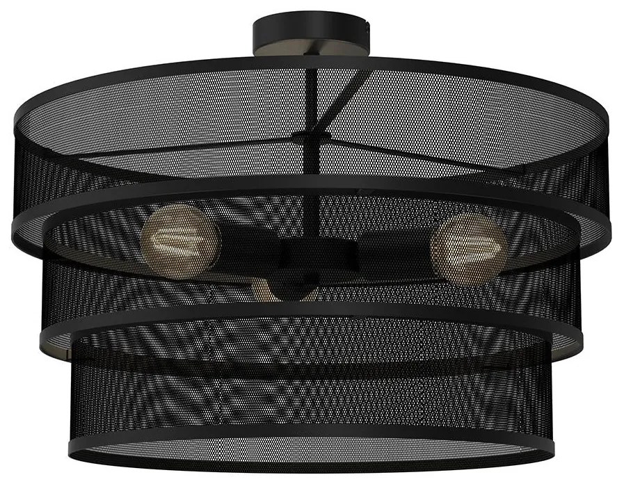 Csillár GLUM 3xE27/60W/230V fekete