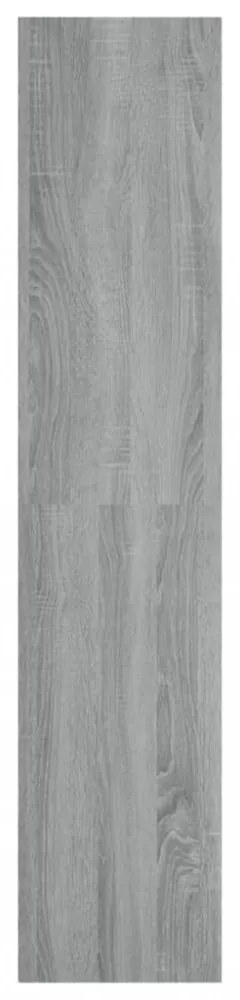 szürke sonoma színű szerelt fa könyv-/TV-szekrény 36x30x143 cm