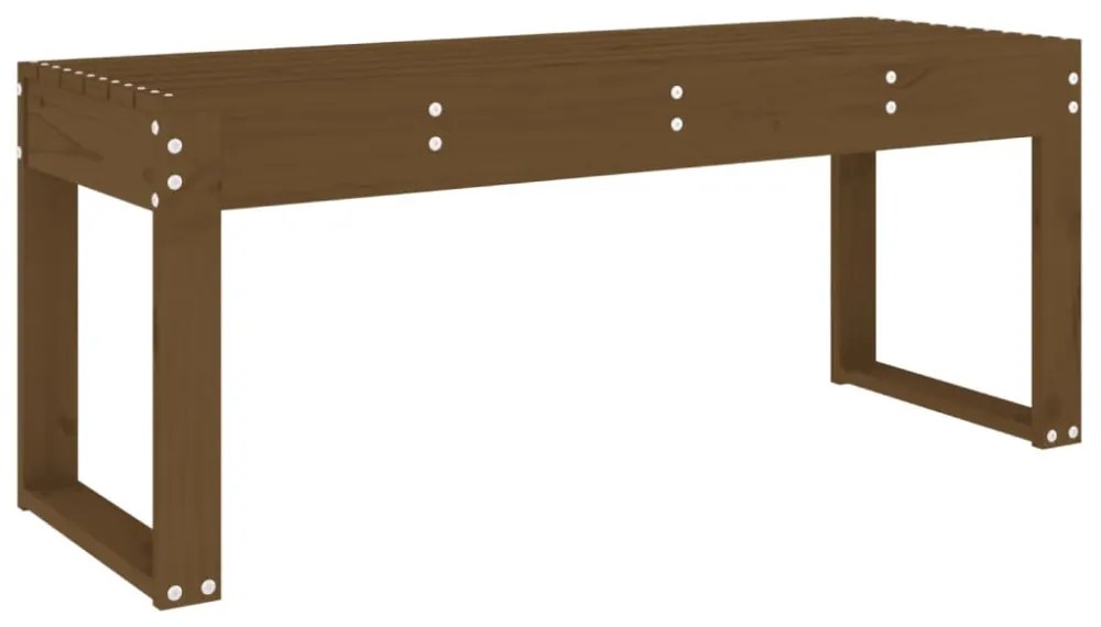 mézbarna tömör fenyőfa kerti pad 110x38x45 cm