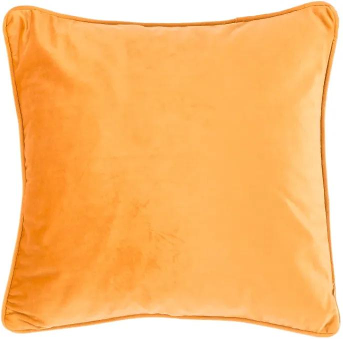 Velvety világos narancssárga díszpárna, 45 x 45 cm - Tiseco Home Studio
