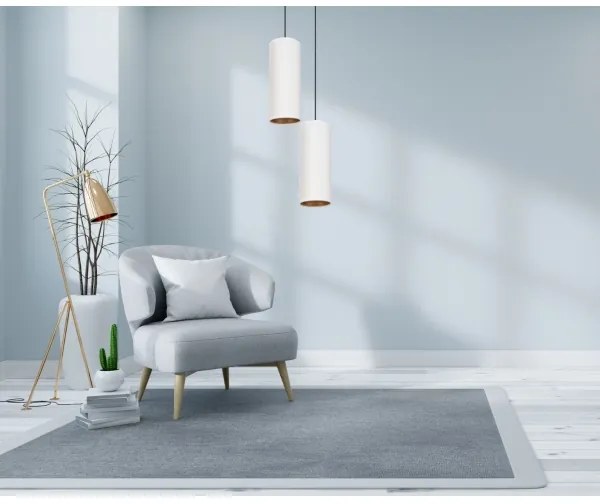 AVALO függeszték 2xE27/60W/230V, 20 cm, fehér/rezes