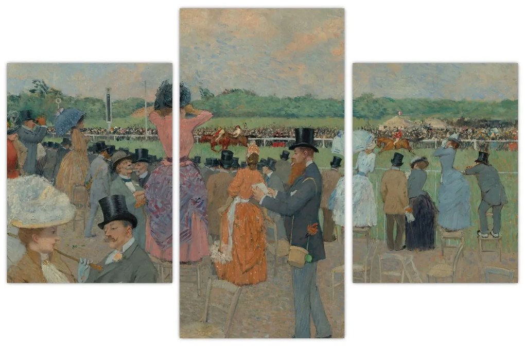 Kép - Jean-Louis Forain, The Races at Longchamp, reprodukciók (90x60 cm)