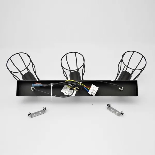 LED Spotlámpa TUBE II 3xE27/15W/230V fekete