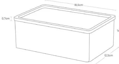 Fehér fedeles tárolódoboz 18.5x12.5x7 cm Rin – YAMAZAKI