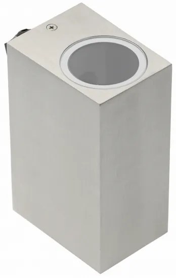 Lámpa Fali lámpa TIAGO négyzet, 2 irányú, GU10, MAX.2x35W, IP54 AC220-240V, 50/60Hz, inox