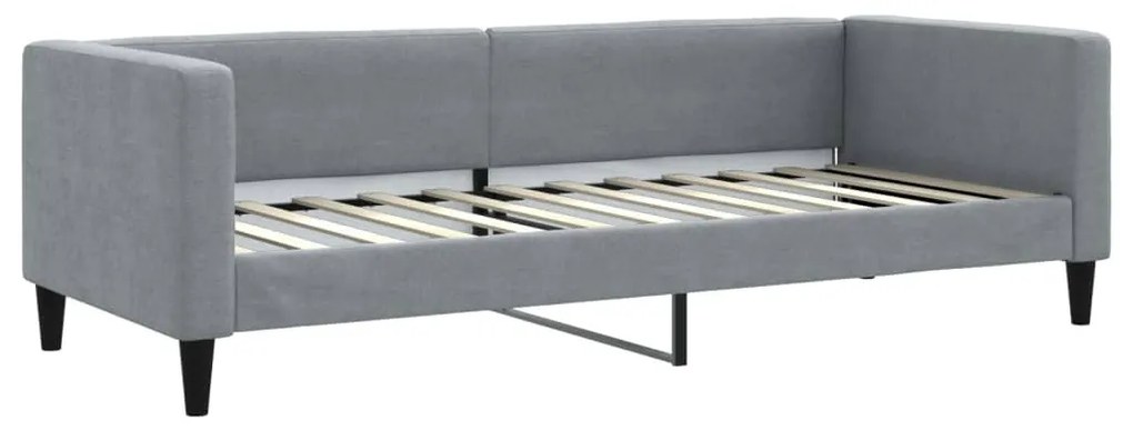 világosszürke szövet kihúzható heverő 80 x 200 cm