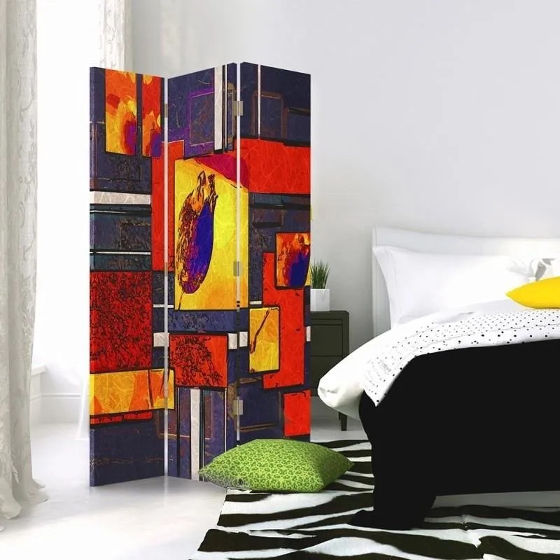 Gario Paraván Absztrakt és geometria Méret: 110 x 170 cm, Kivitelezés: Klasszikus paraván