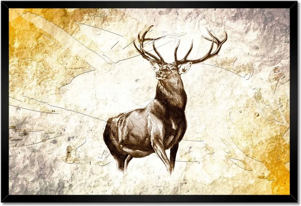 Poszter keretben 60x40 Nagy szarvas