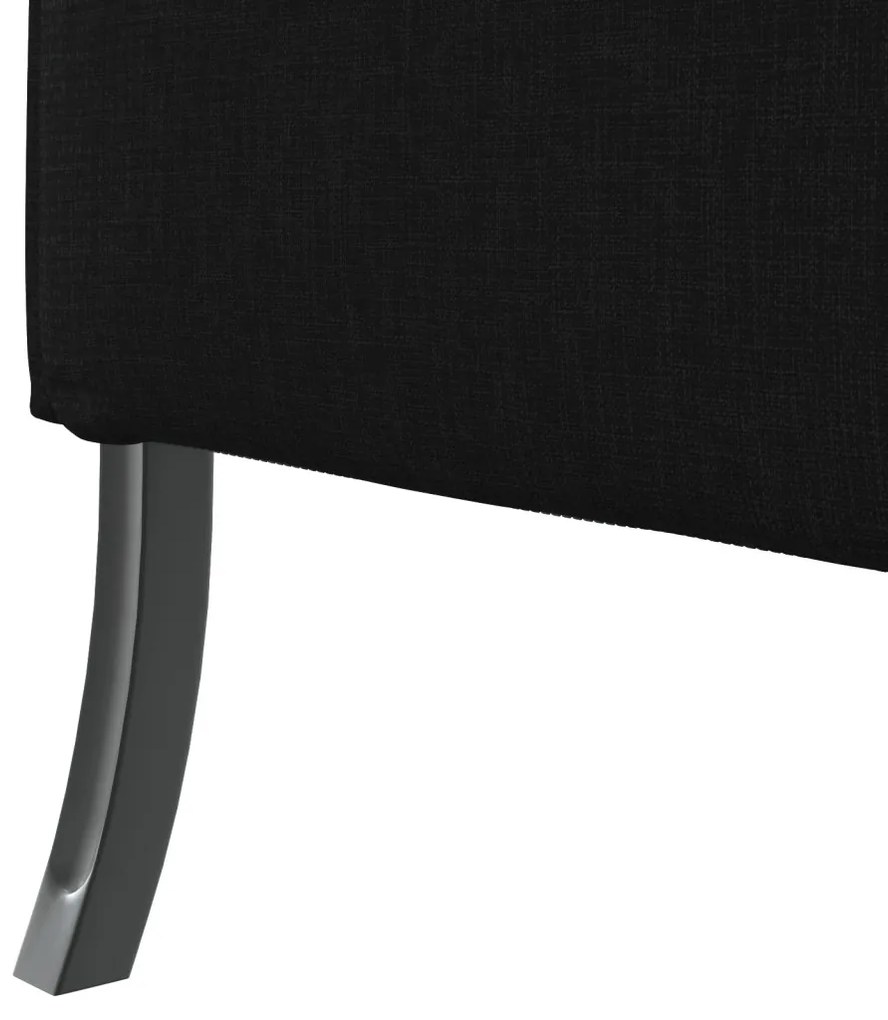 Magas Hátú Kanapé Fekete 109x56x121 cm Szövet
