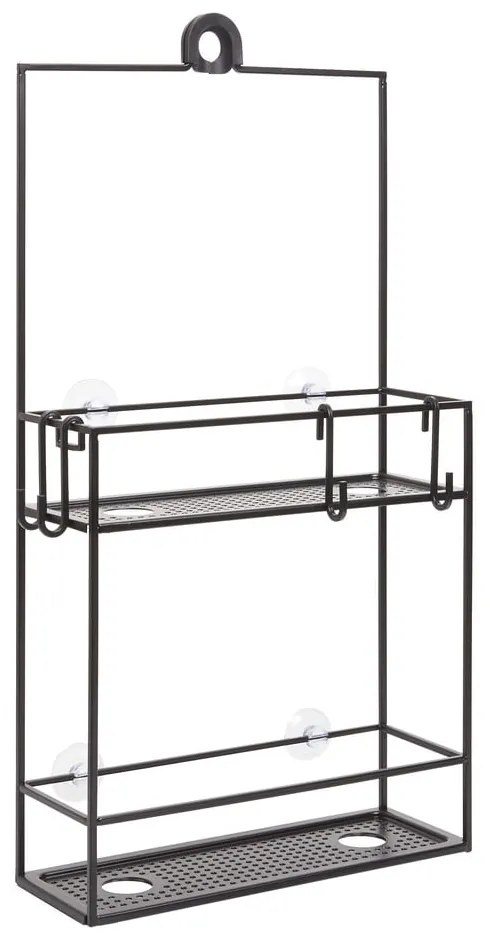 Fekete függő acél fürdőszobai polc Cubiko – Umbra
