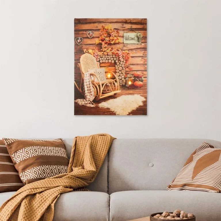 NEXOS Falikép hintaszék 2 LED 30 x 40 cm