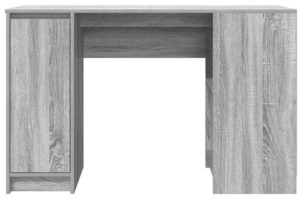 szürke sonoma színű szerelt fa íróasztal 120x42x76 cm