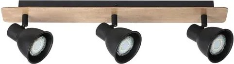Rabalux beltéri karos spotlámpa gu10 3x15w bükk/fekete mac