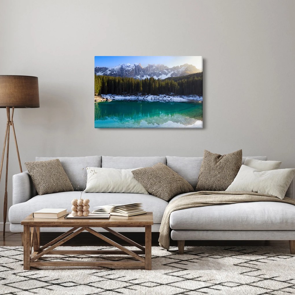 Kép - Karersee tó (90x60 cm)