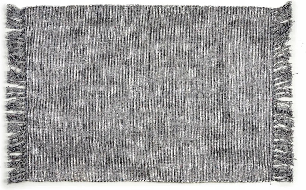 Pamutszőnyeg Szürke 100% Pamut Puha Téglalap Alakú 80 x 120 cm