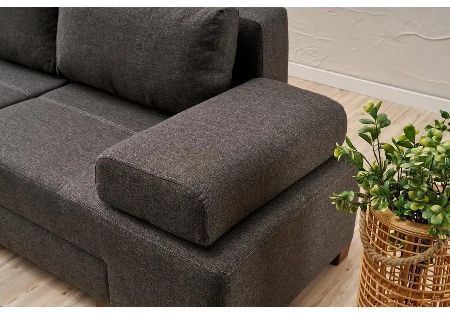 3 személyes kanapéágy Perenna Linen - Antracit