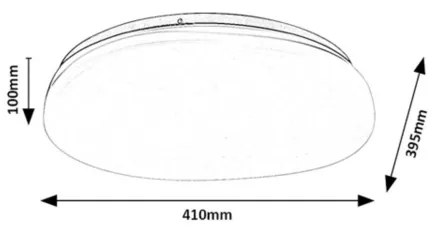 Rabalux 75053 - LED fürdőszobai mennyezeti lámpatest CALIOPE LED/24W/230V IP44 átmérő 41 cm