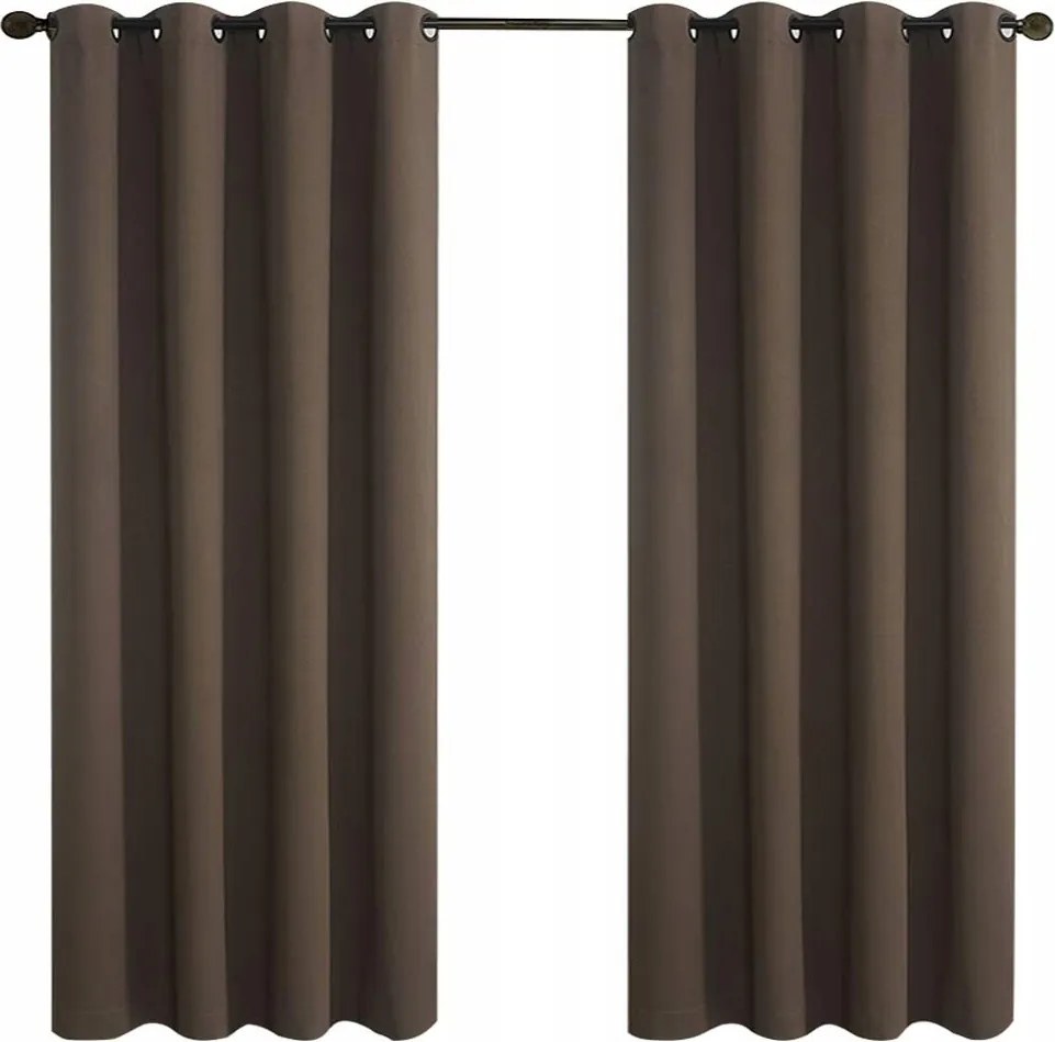 Sötétítő függöny velúr barna 225 x 140 cm 2 db
