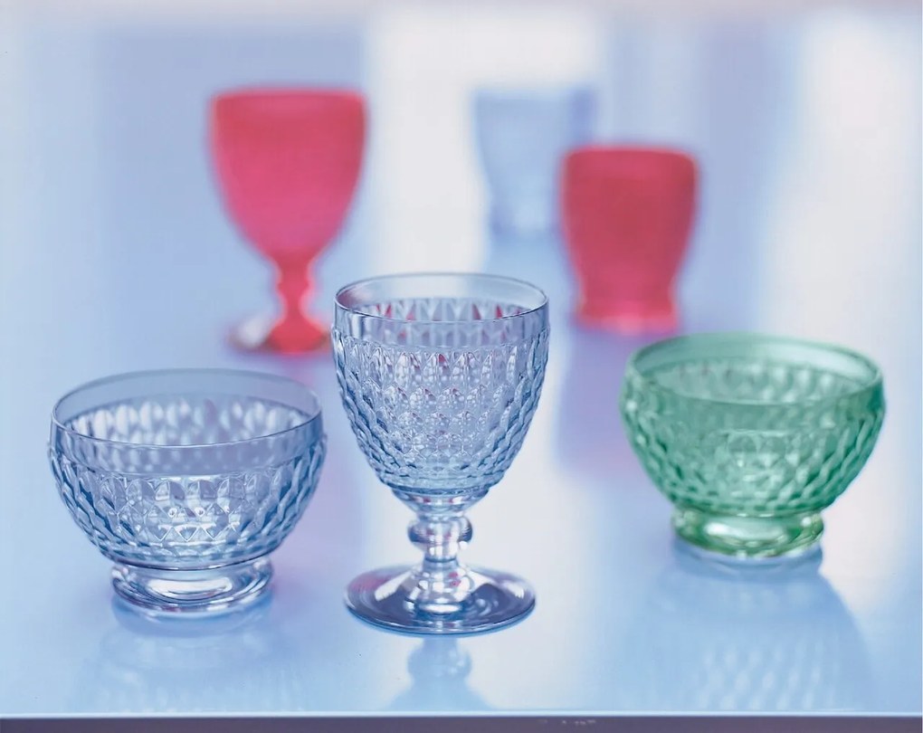 4 pohár víz készlet, Villeroy & Boch, Boston, 400 ml, kristályüveg, piros