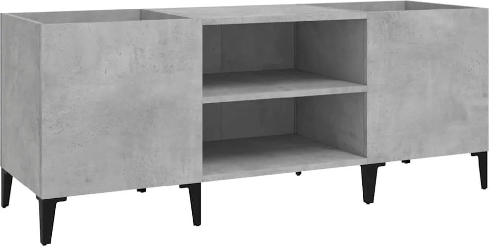 vidaXL betonszürke szerelt fa hanglemezszekrény 121x38x48 cm