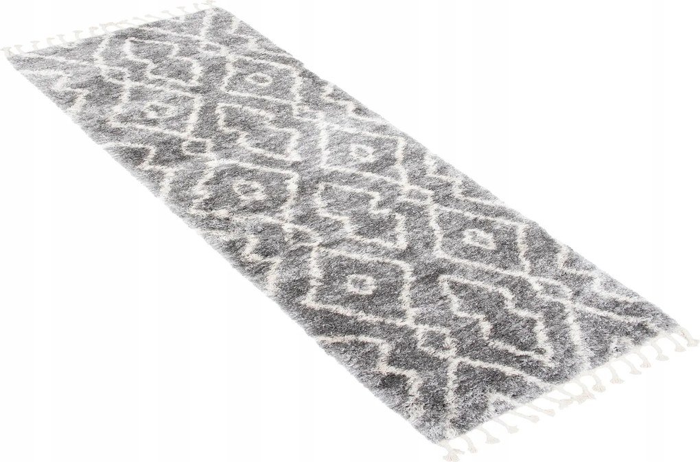 Járdaszőnyeg Shaggy Aztec 80x200 rojtos Boho w13