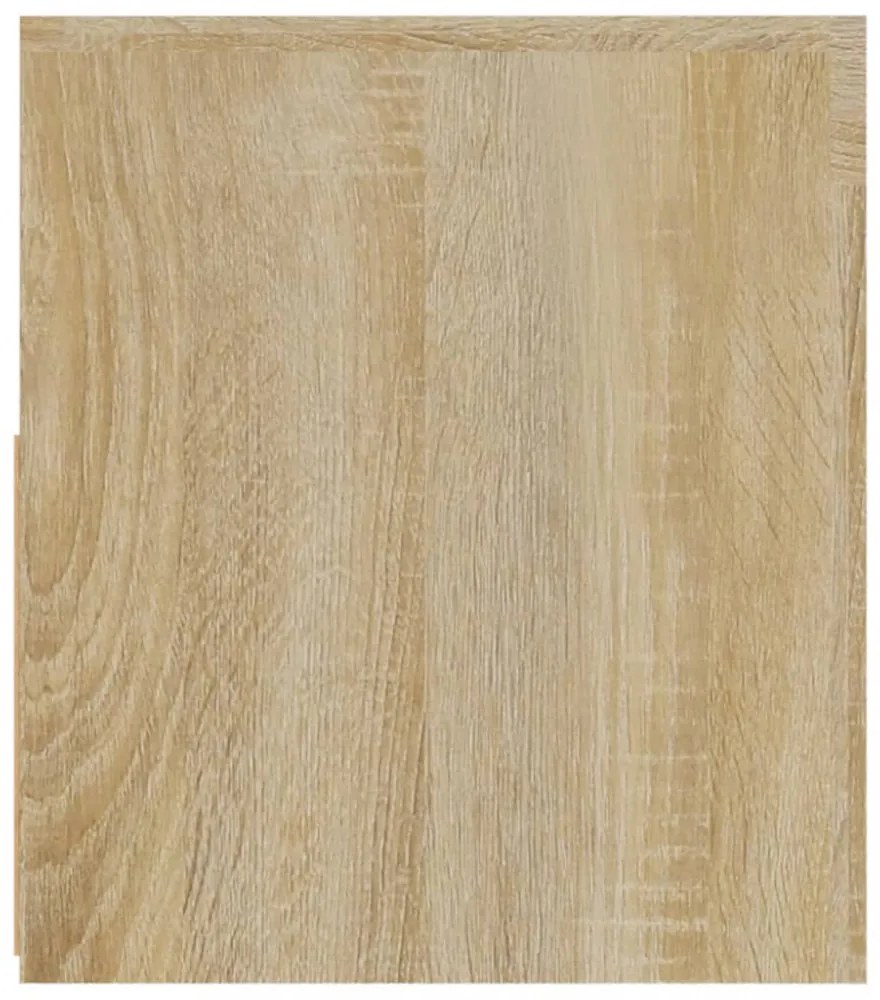 2 db füstös tölgy színű éjjeliszekrény LED-del 60 x 35 x 40 cm