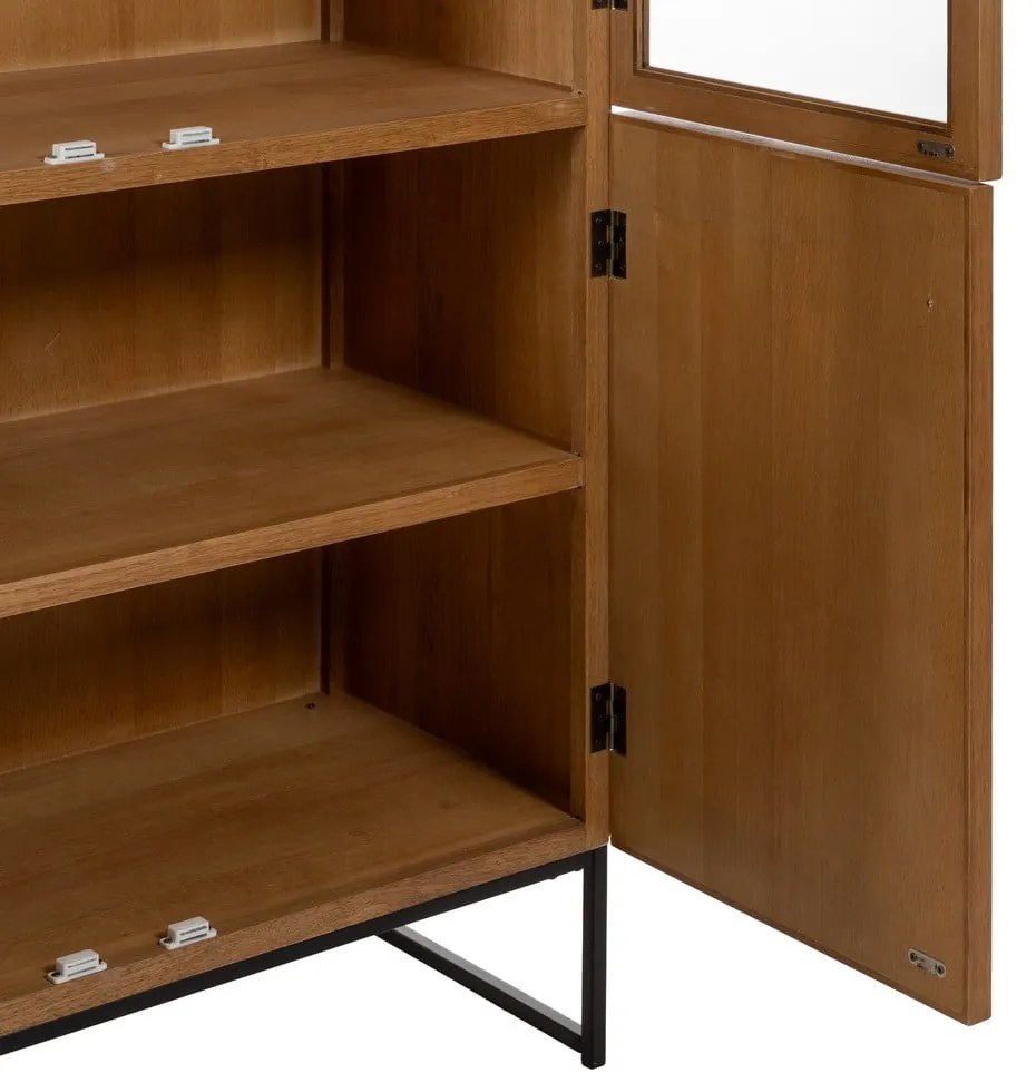 Natúr színű tálalószekrény kőrisfa dekorral 84,5x198 cm – Ixia