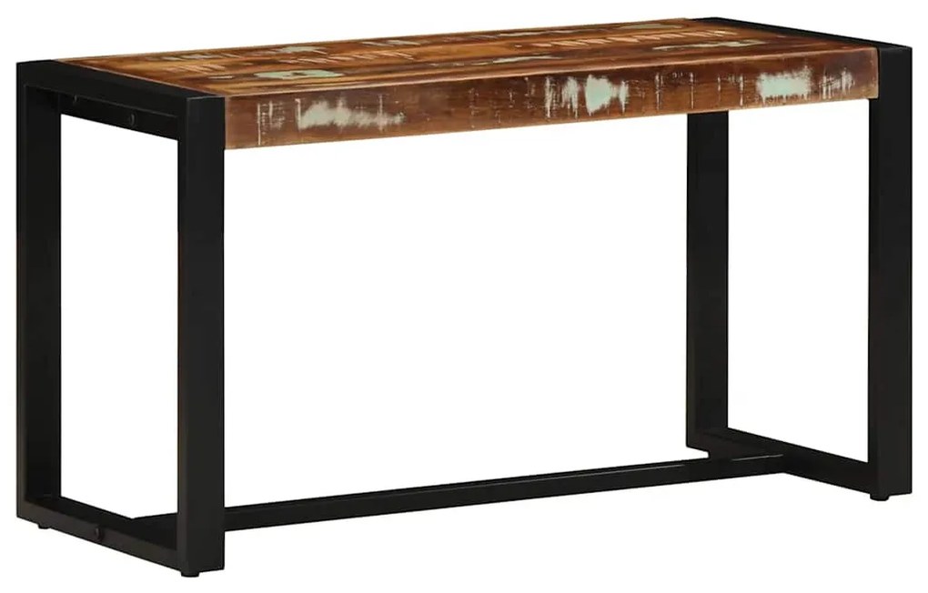 tömör újrahasznosított fa többszínű pad 80x35x45 cm